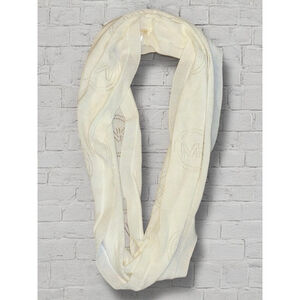 Michael Michael Kors Women's Ivory MK Infinity Knit Scarf Winter Spring Outdoors